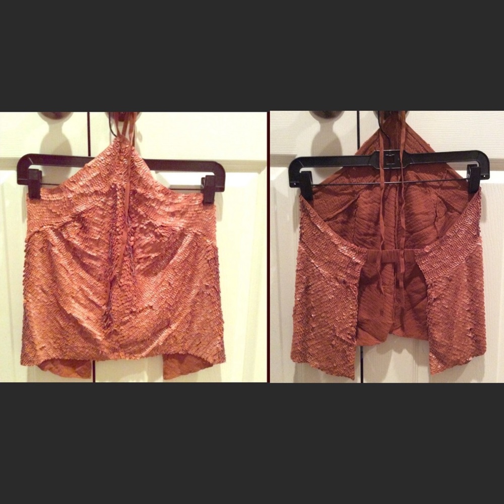 Vintage 90’s Sequin Backless tie back DKNY top